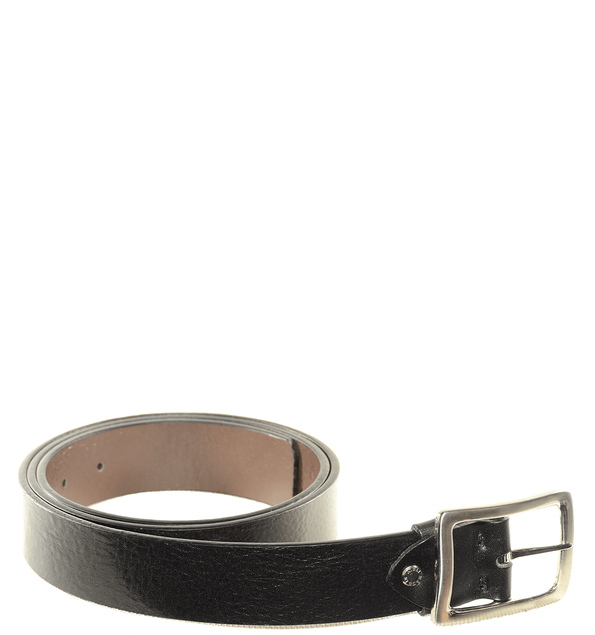 CINTURA PELLE NERA MARRONE LB666 MADE IN ITALY
