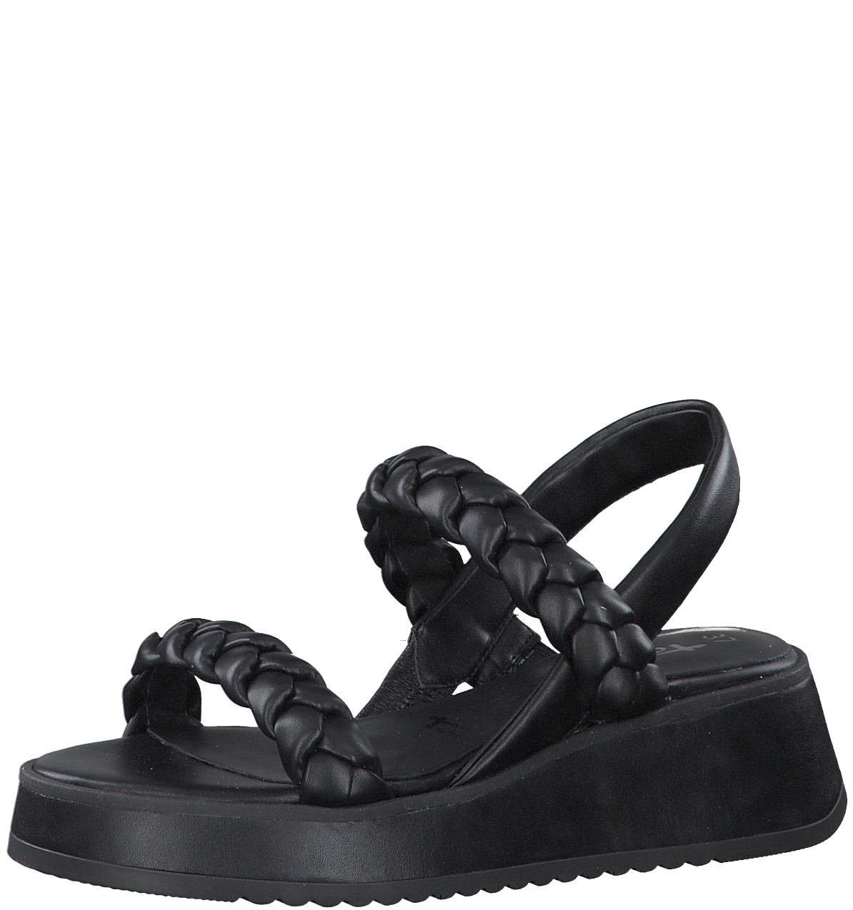 SANDALO PLATFORM CINTURINO NERO 28034