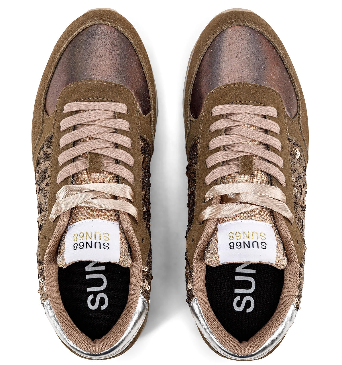 SNEAKER DONNA Z41222 KATE PAILLETTES BEIGE - immagine 2