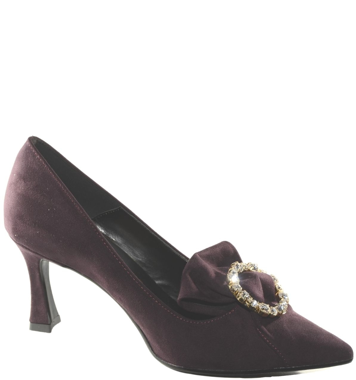 DECOLLETE CAMOSCIO VIOLA SCURO 3352 - immagine 2