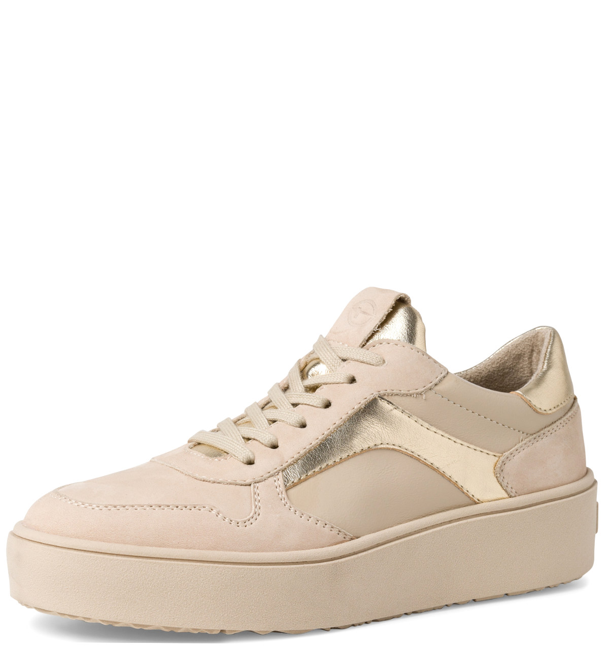 Sneaker Lacci Beige Platino Platform 23704