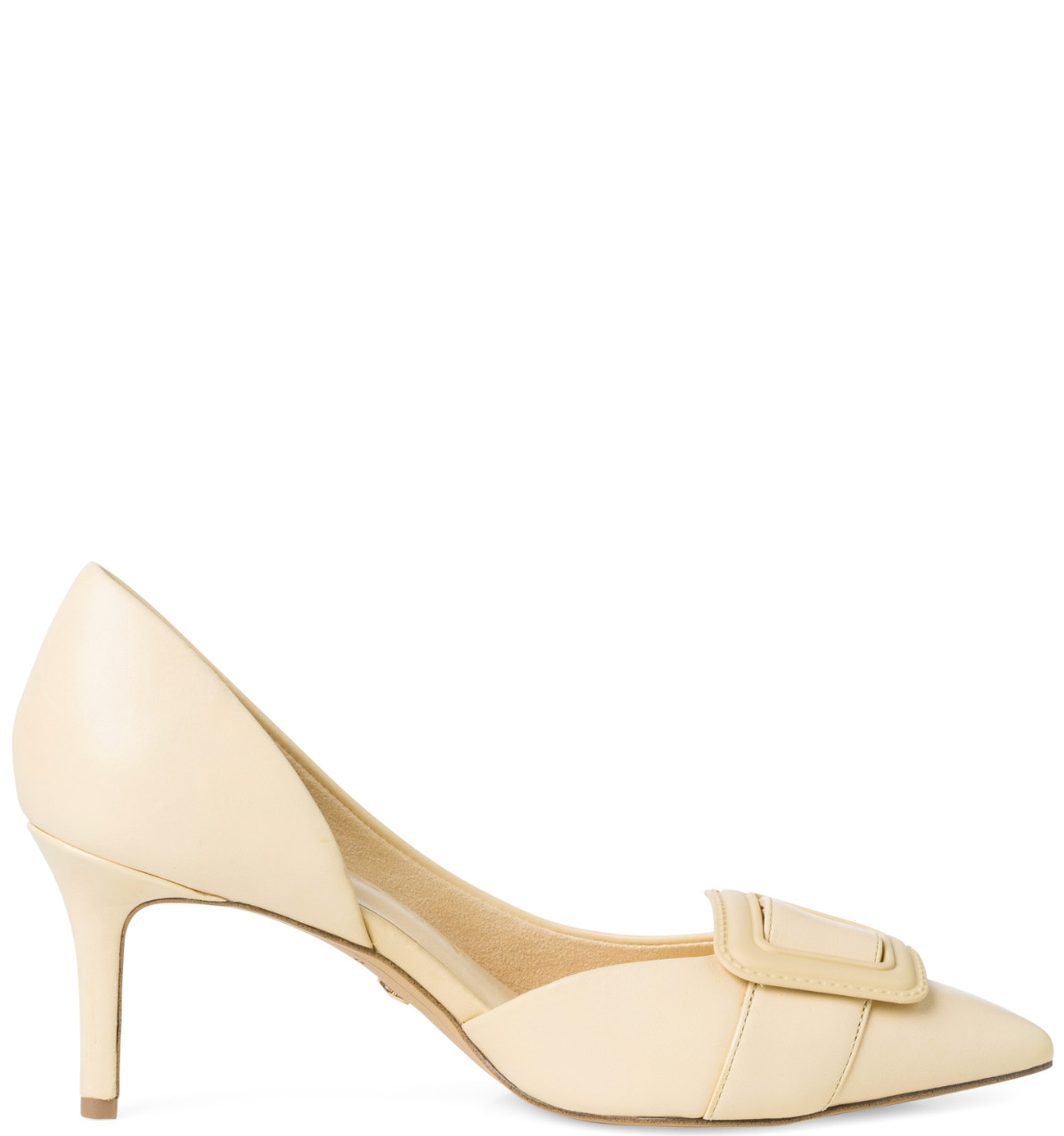 Scarpa Tacco Medio Giallo Pastello 22409 - immagine 2