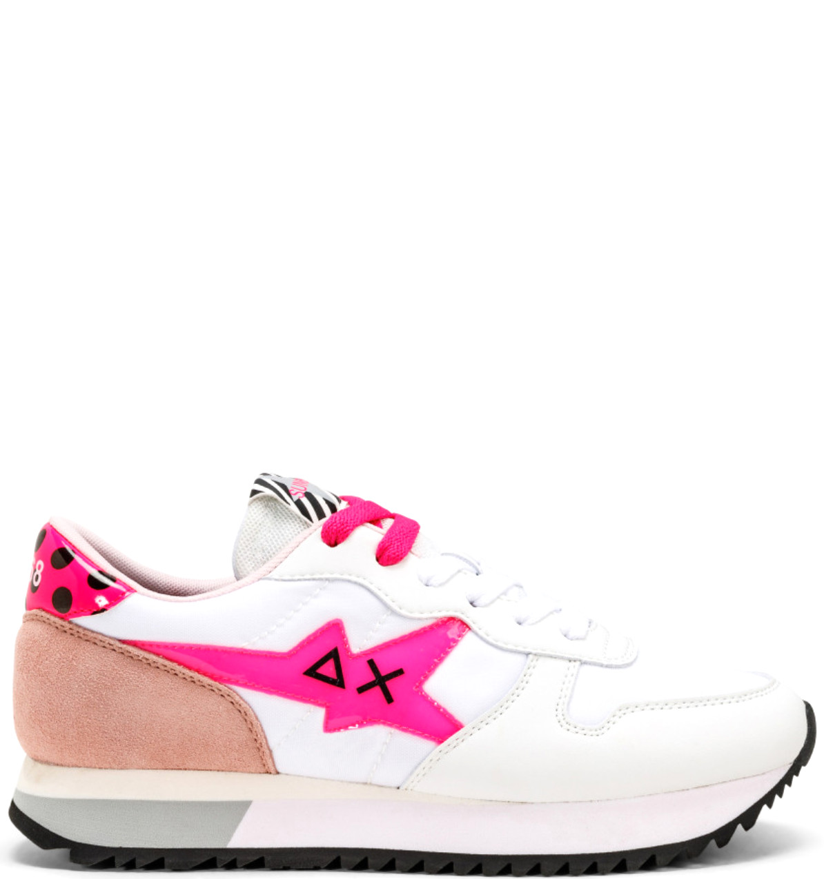 Sneaker Stargirl Back Pois Z32213 Bianco Fuxia