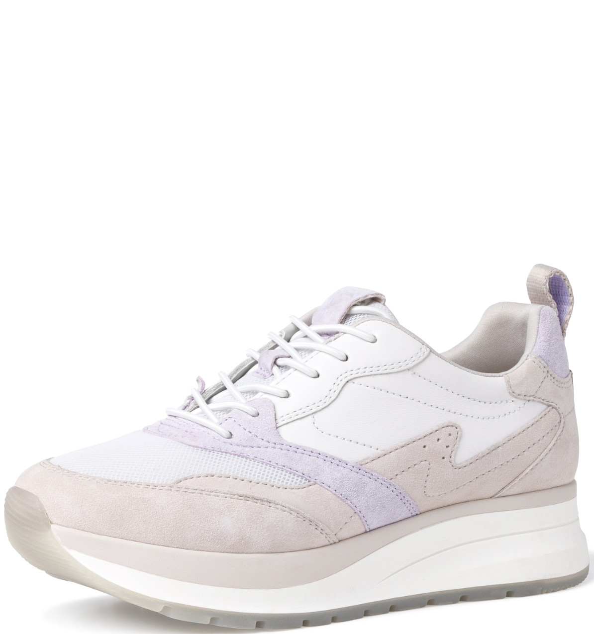 Sneaker Zeppa Alta Multicolor Grigio Bianco 23758