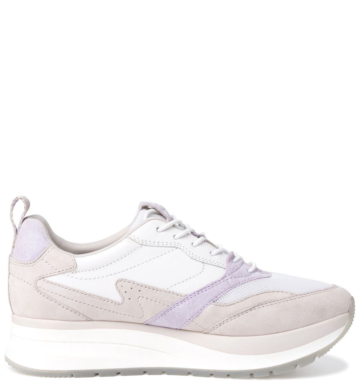 Sneaker Zeppa Alta Multicolor Grigio Bianco 23758 - immagine 2