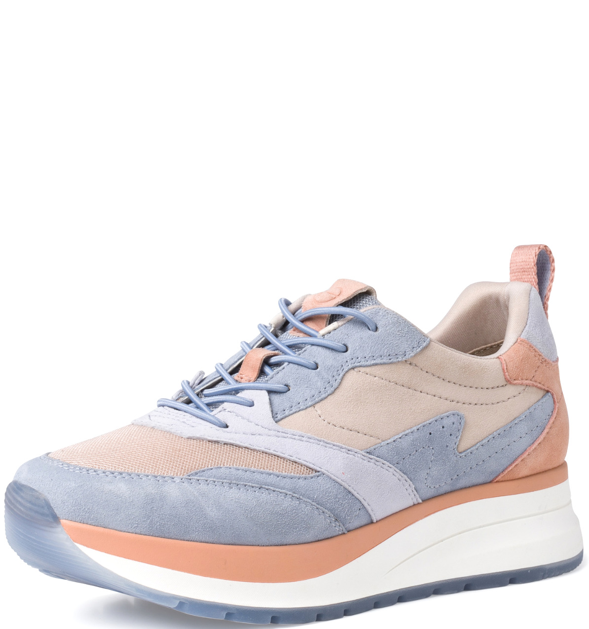 Sneaker Zeppa Alta Multicolor Denim Blue 23758