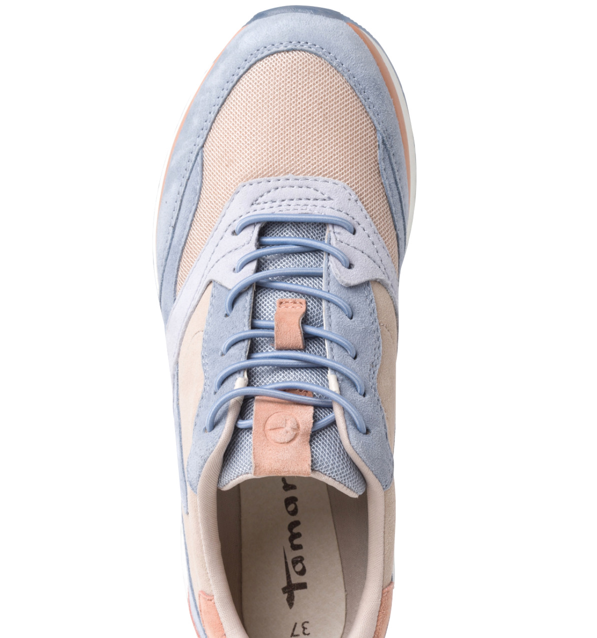Sneaker Zeppa Alta Multicolor Denim Blue 23758 - immagine 2