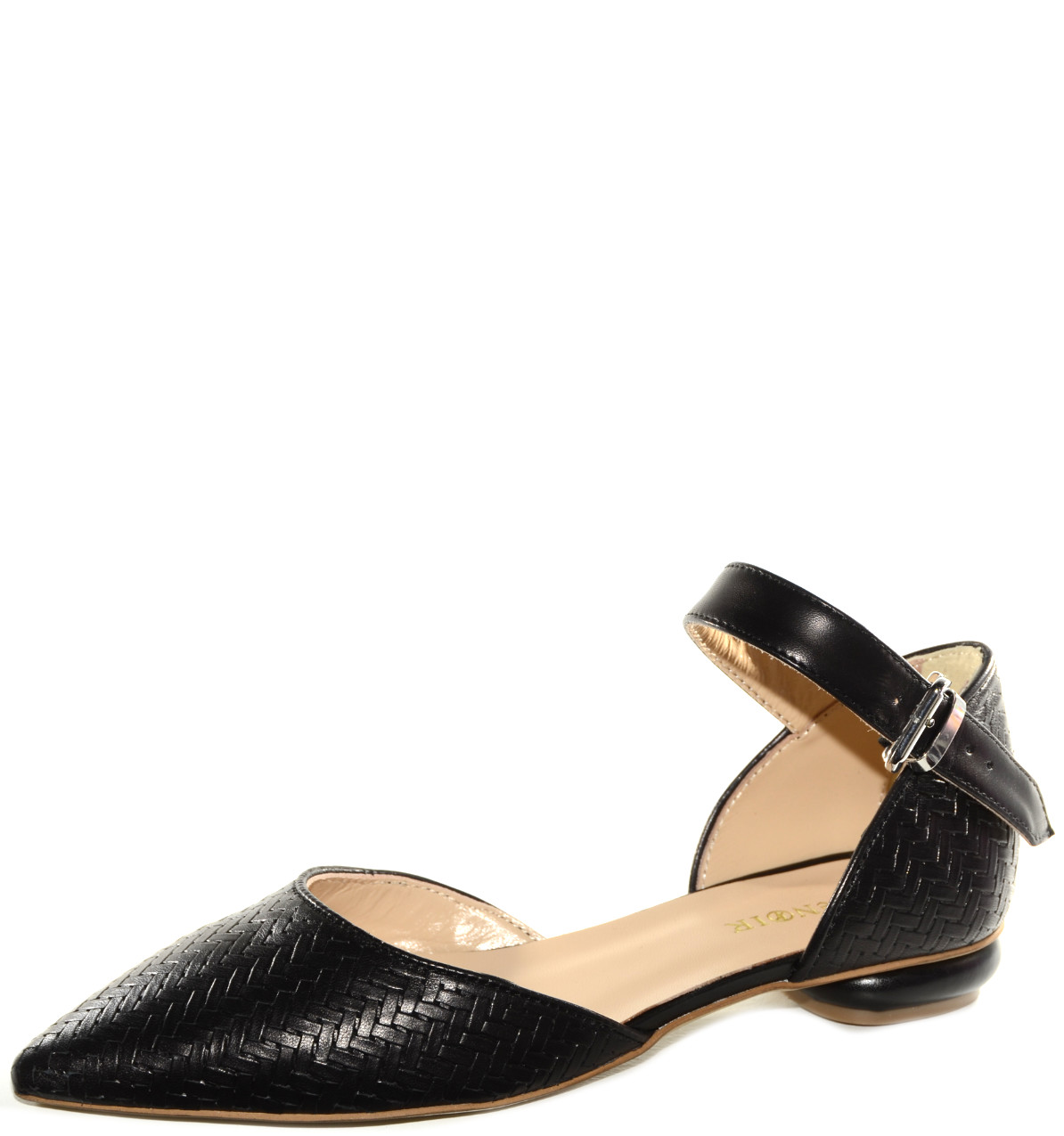 Ballerina Pelle Nera Fibbia ED2230