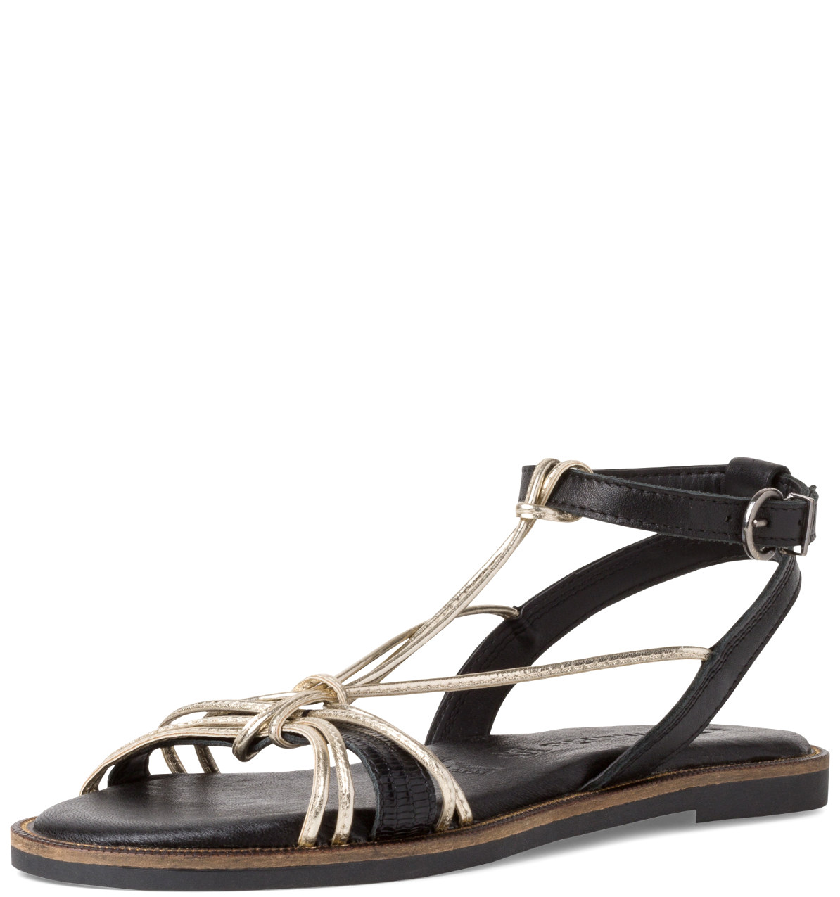 Sandalo Nero Oro 28125 Tamaris