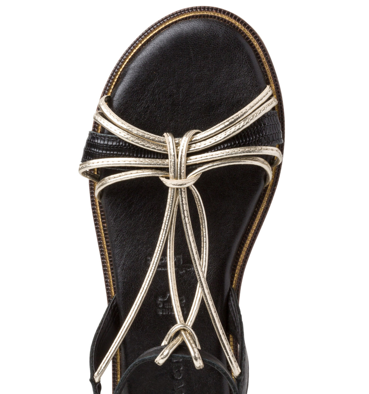 Sandalo Nero Oro 28125 Tamaris - immagine 3