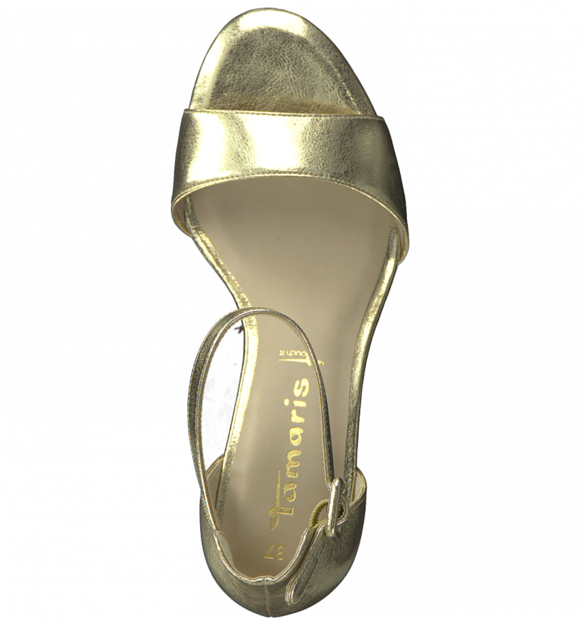 Sandalo Tacco Alto Laminato Oro 28386 - immagine 2