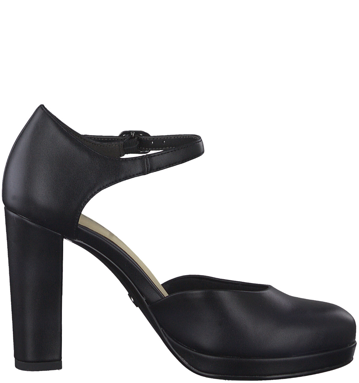 Scarpa Tamaris Tacco Alto Nera Cinturino 24401 - immagine 2