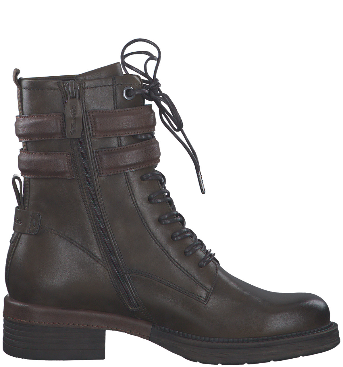 Stivaletto Tacco Medio Verde Marrone 25243 - immagine 2