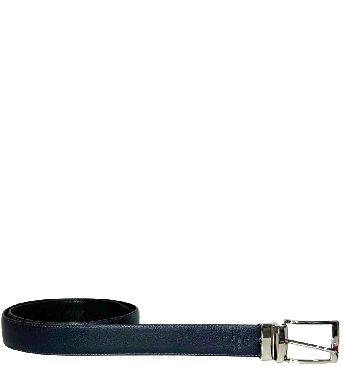 Cintura Uomo Double Face Pelle Nera Blu CGD122
