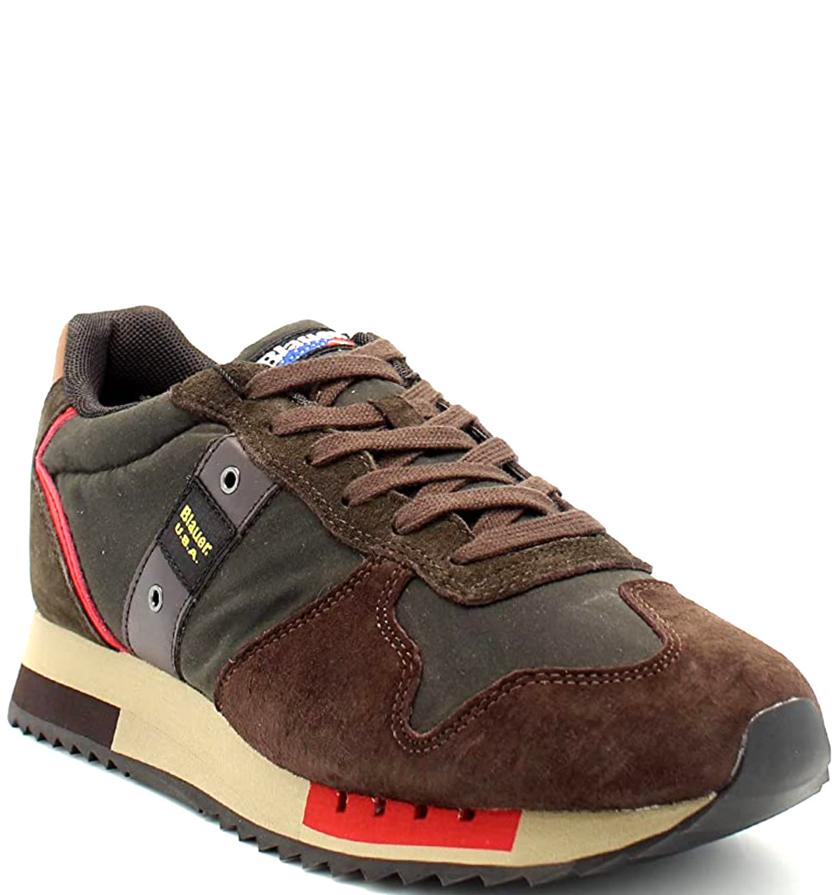 Sneaker Marrone Blauer Queens01