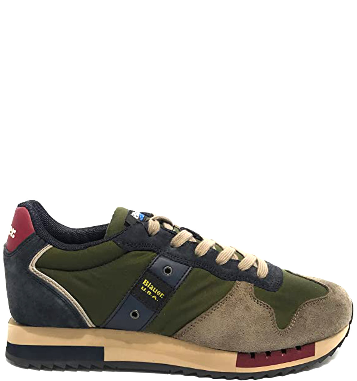 Sneaker Verde Militare Blu Blauer Queens01