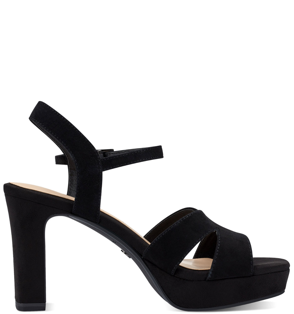Sandalo Nero Platform Tacco Alto 28309 - immagine 2