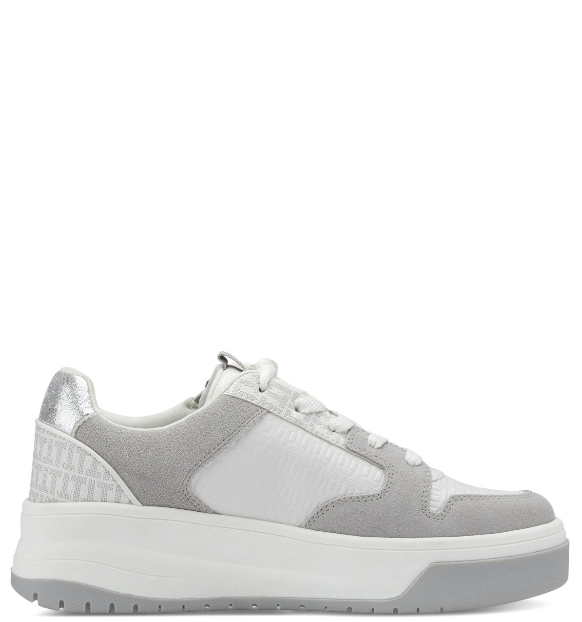 Sneaker Platform Bianco Grigio 23719