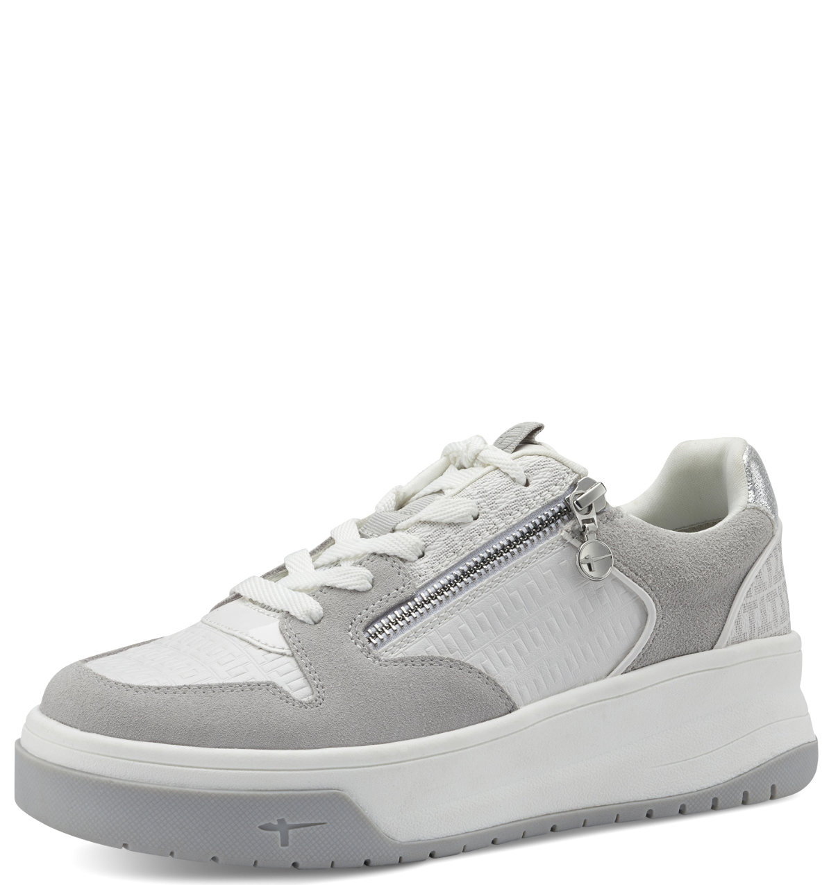 Sneaker Platform Bianco Grigio 23719 - immagine 2