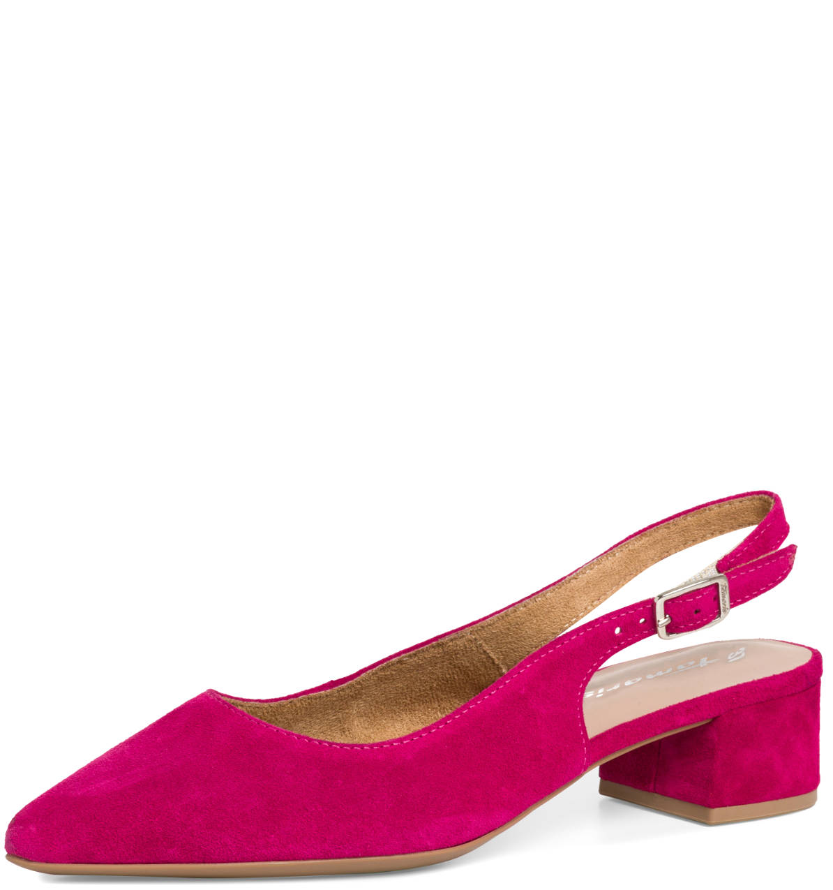 Scarpa Fuxia Aperta nel Tallone Tacco Medio 29500