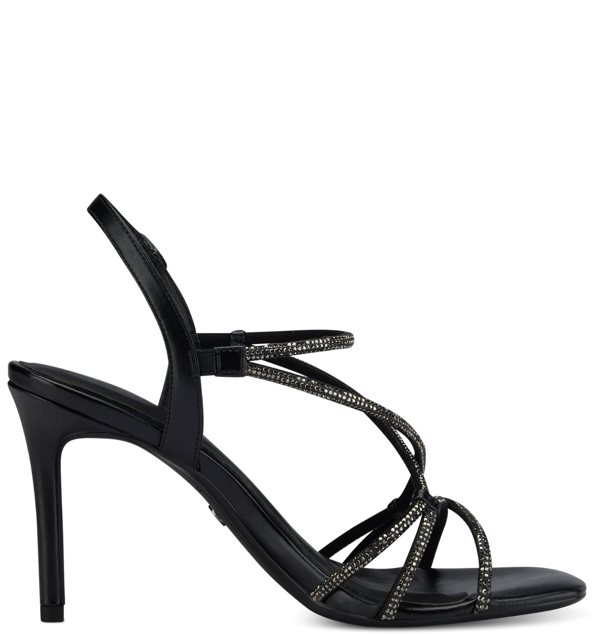 Sandalo Elegante Nero Tacco Stiletto 28332 - immagine 2