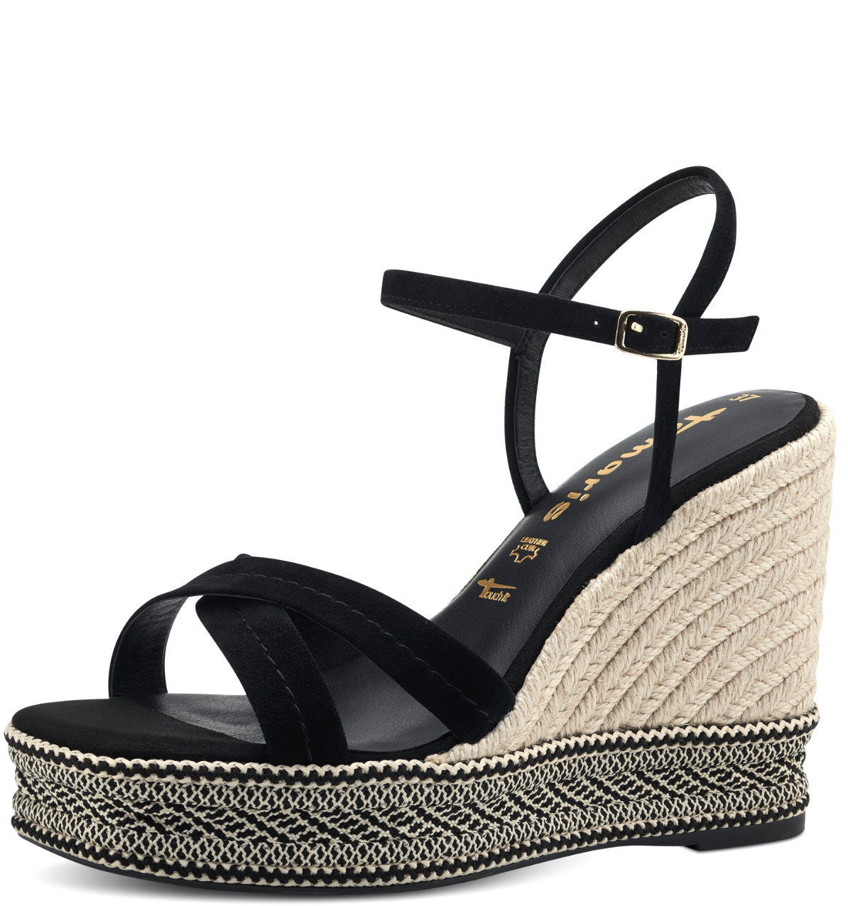 Sandalo Zeppa Alta Nero 28363