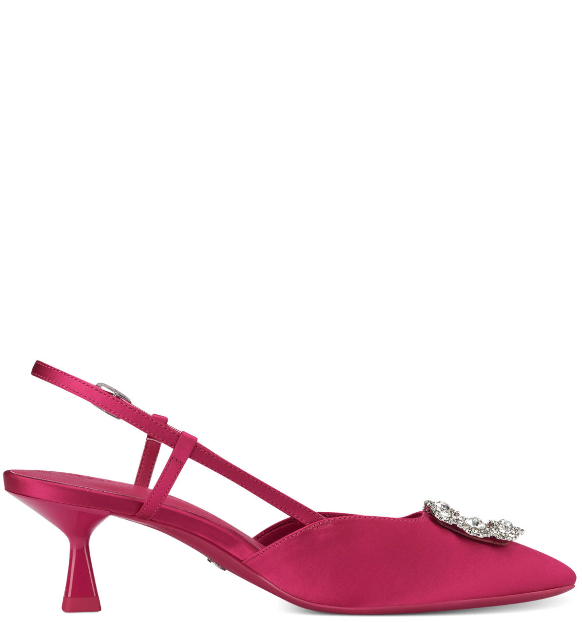 Scarpa Fuxia Aperta nel Tallone Tacco Medio 29602 - immagine 2