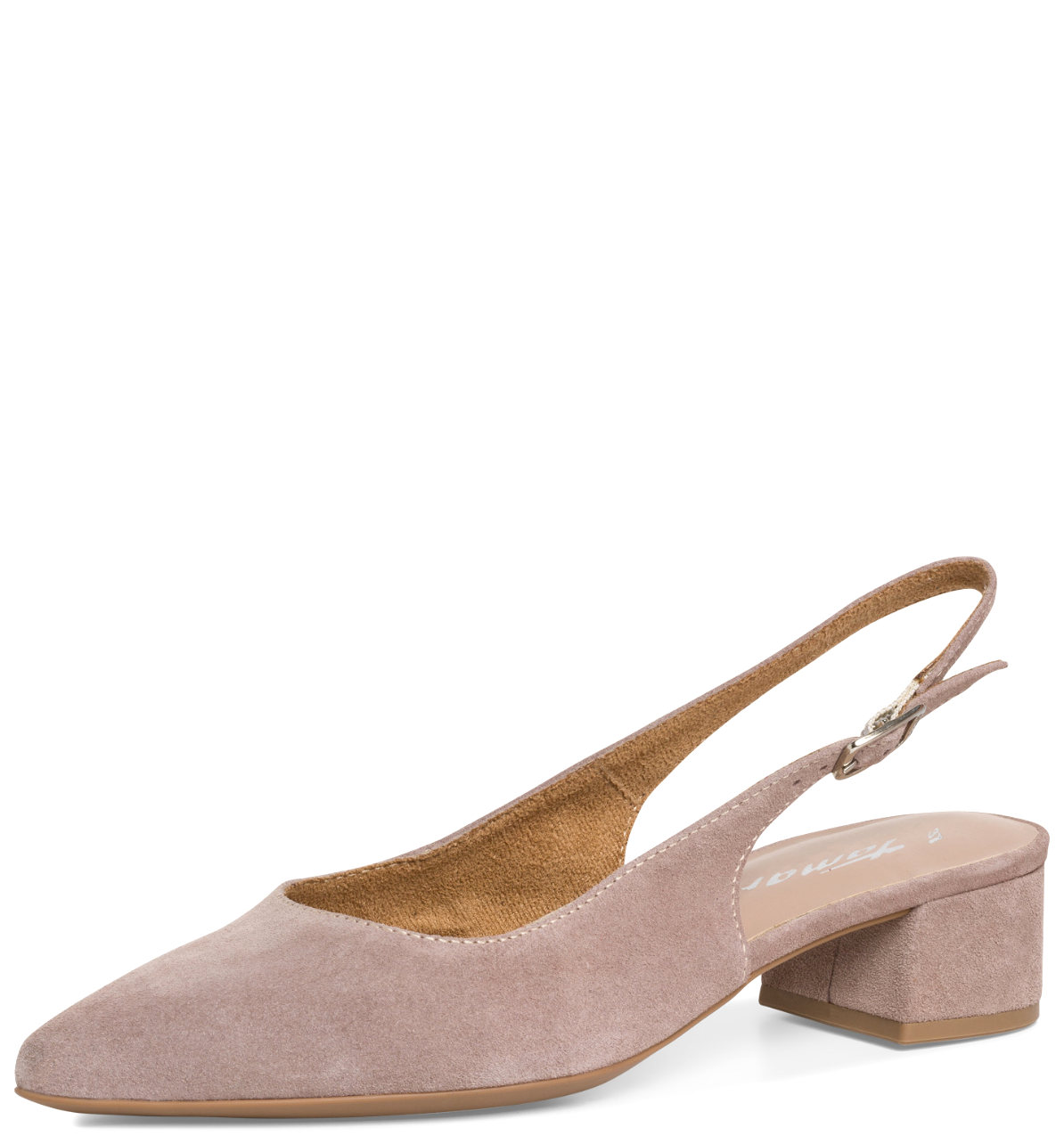 Scarpa Beige Aperta nel Tallone Tacco Medio 29500