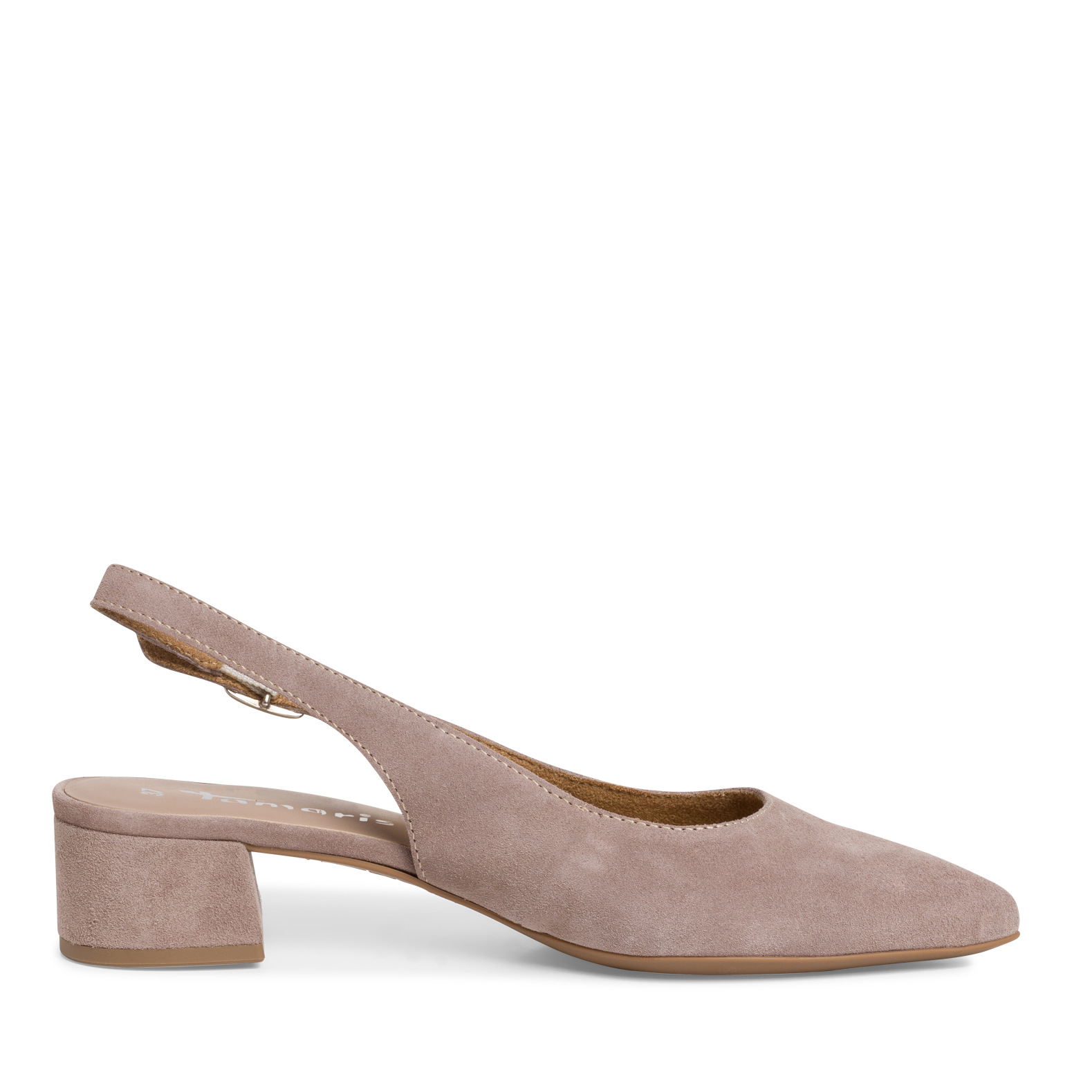 Scarpa Beige Aperta nel Tallone Tacco Medio 29500 - immagine 2