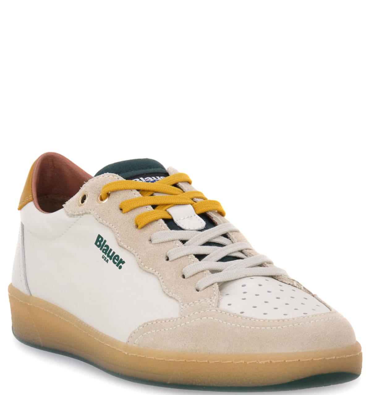 Scarpa Casual Murray01 Bianca Verde Gialla