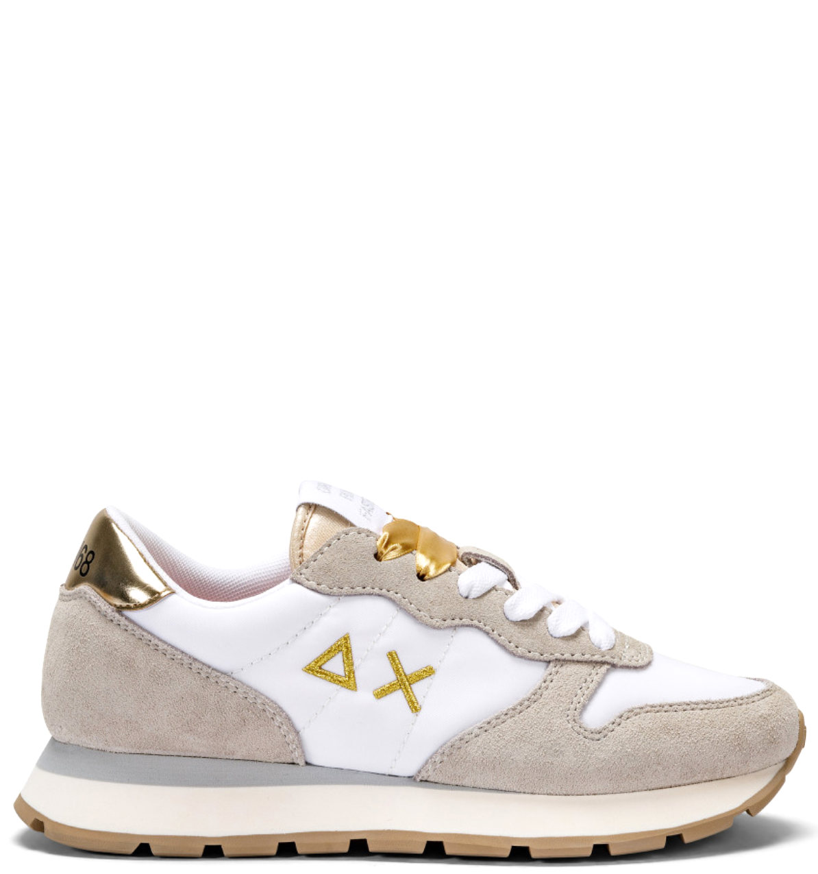 Sneaker Ally Gold Silver Z33202 Bianco Panna
