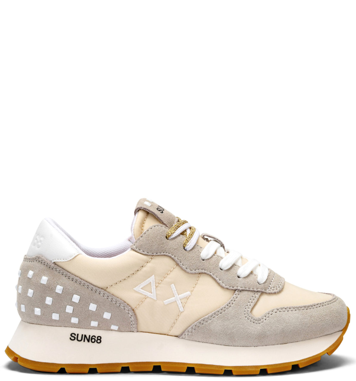 Sneaker Ally Color Studs Z33206 Bianco Panna