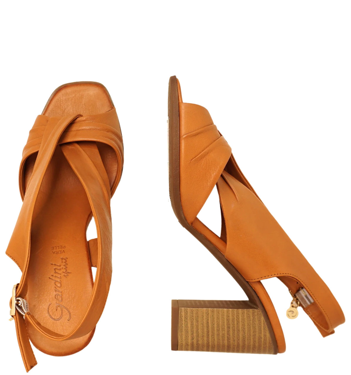 Sandalo Marrone Tacco Alto GS462 - immagine 3