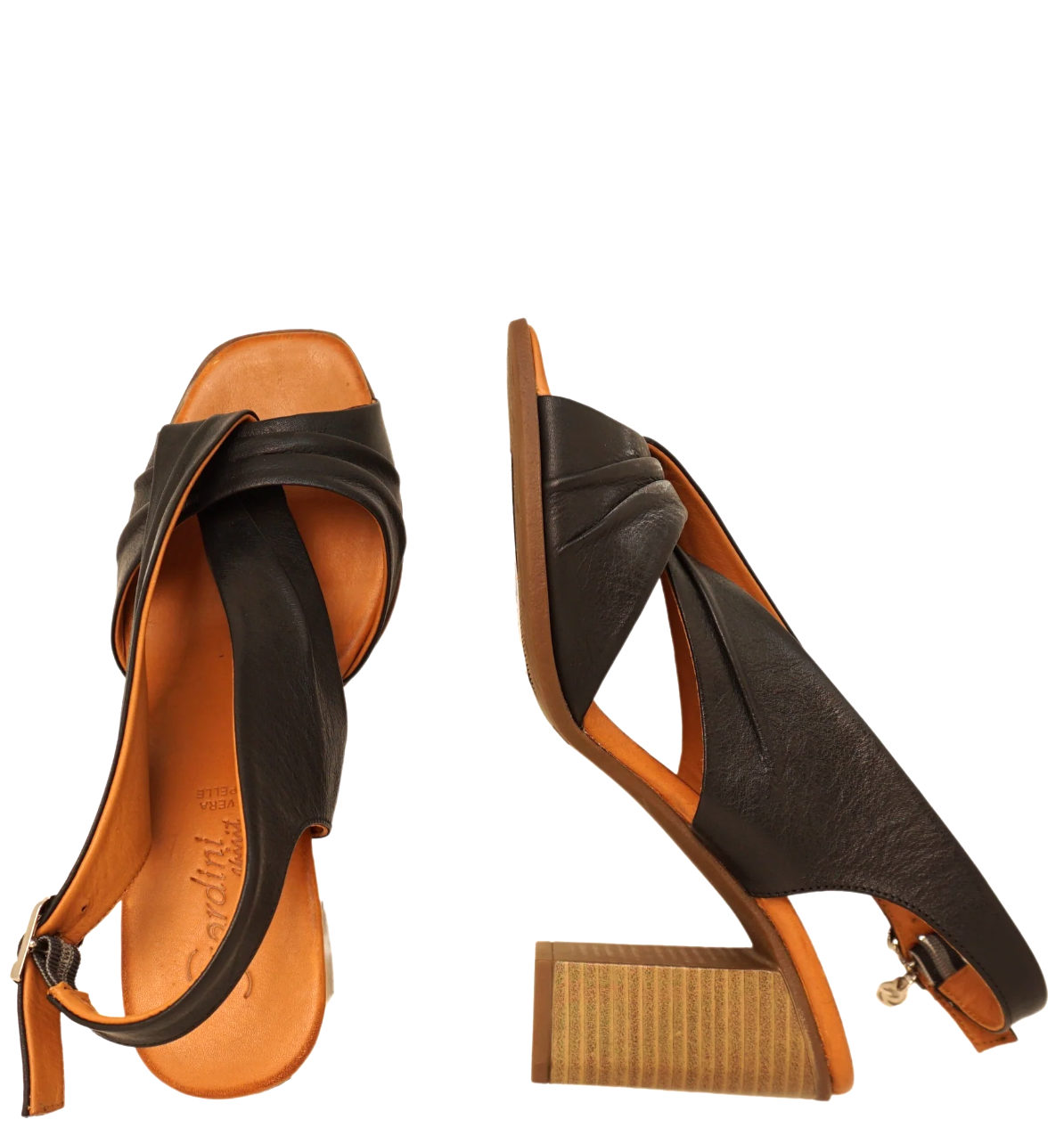 Sandalo Nero Tacco Alto GS462 - immagine 3
