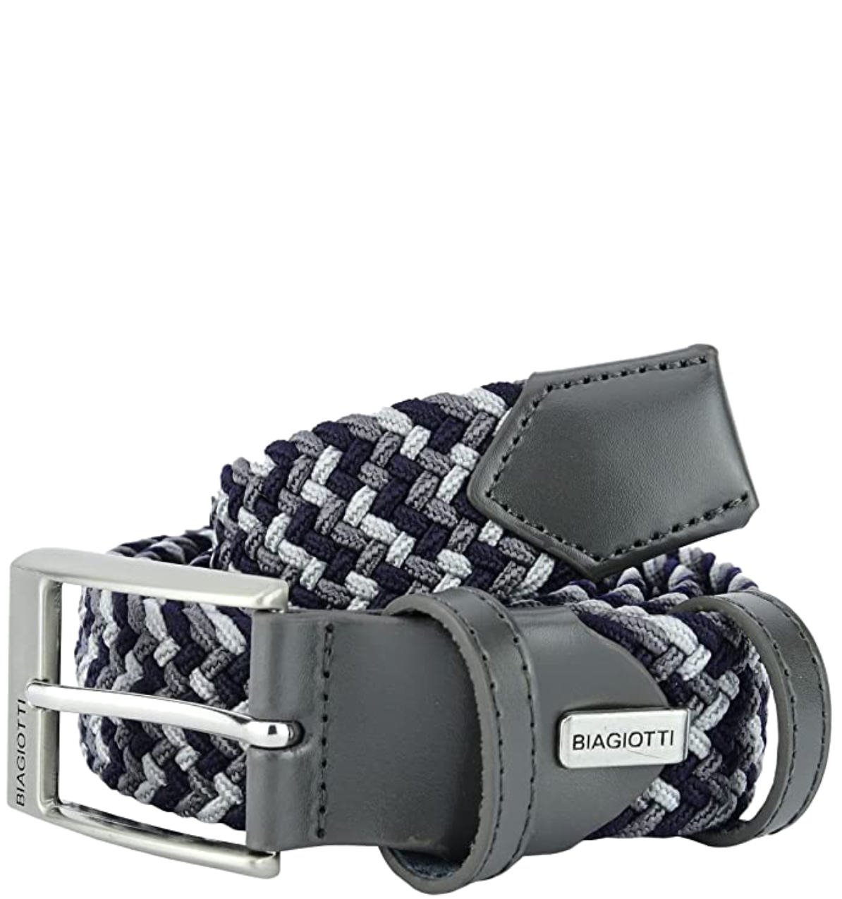 Cintura Tessuto Elastico Intrecciato CLB087 Blue Grey - immagine 3