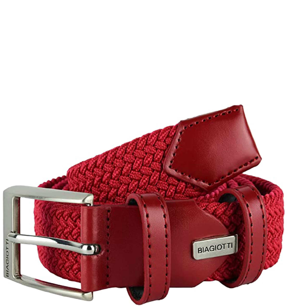 Cintura Tessuto Elastico Intrecciato CLB087 Rossa