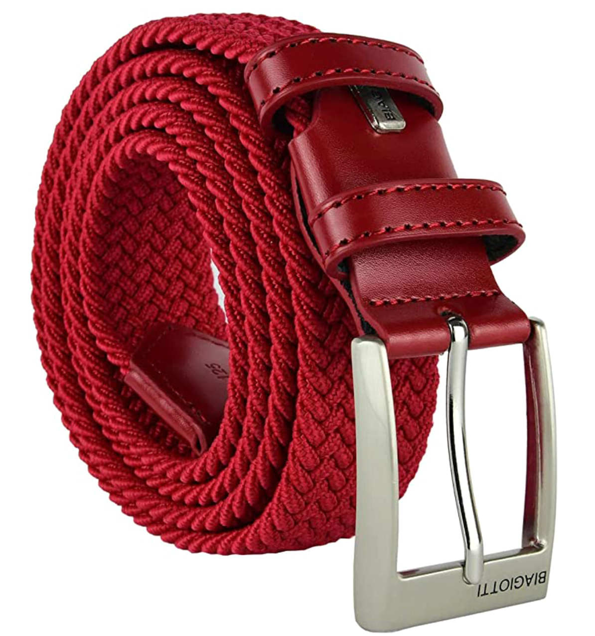 Cintura Tessuto Elastico Intrecciato CLB087 Rossa - immagine 3