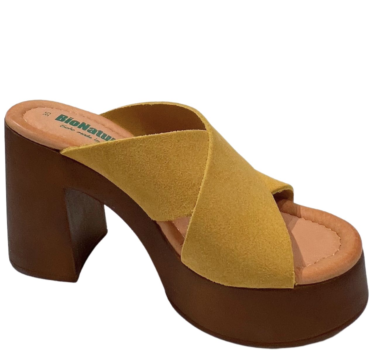 Ciabatta Platform Gialla 87A2133 - immagine 2
