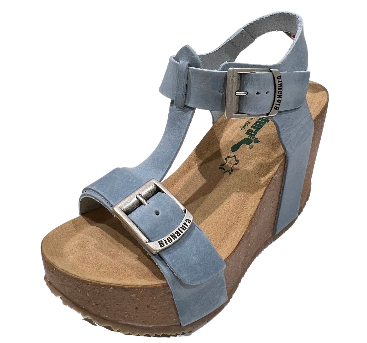 Sandalo Azzurro Zeppa Alta 29A2254 - immagine 2
