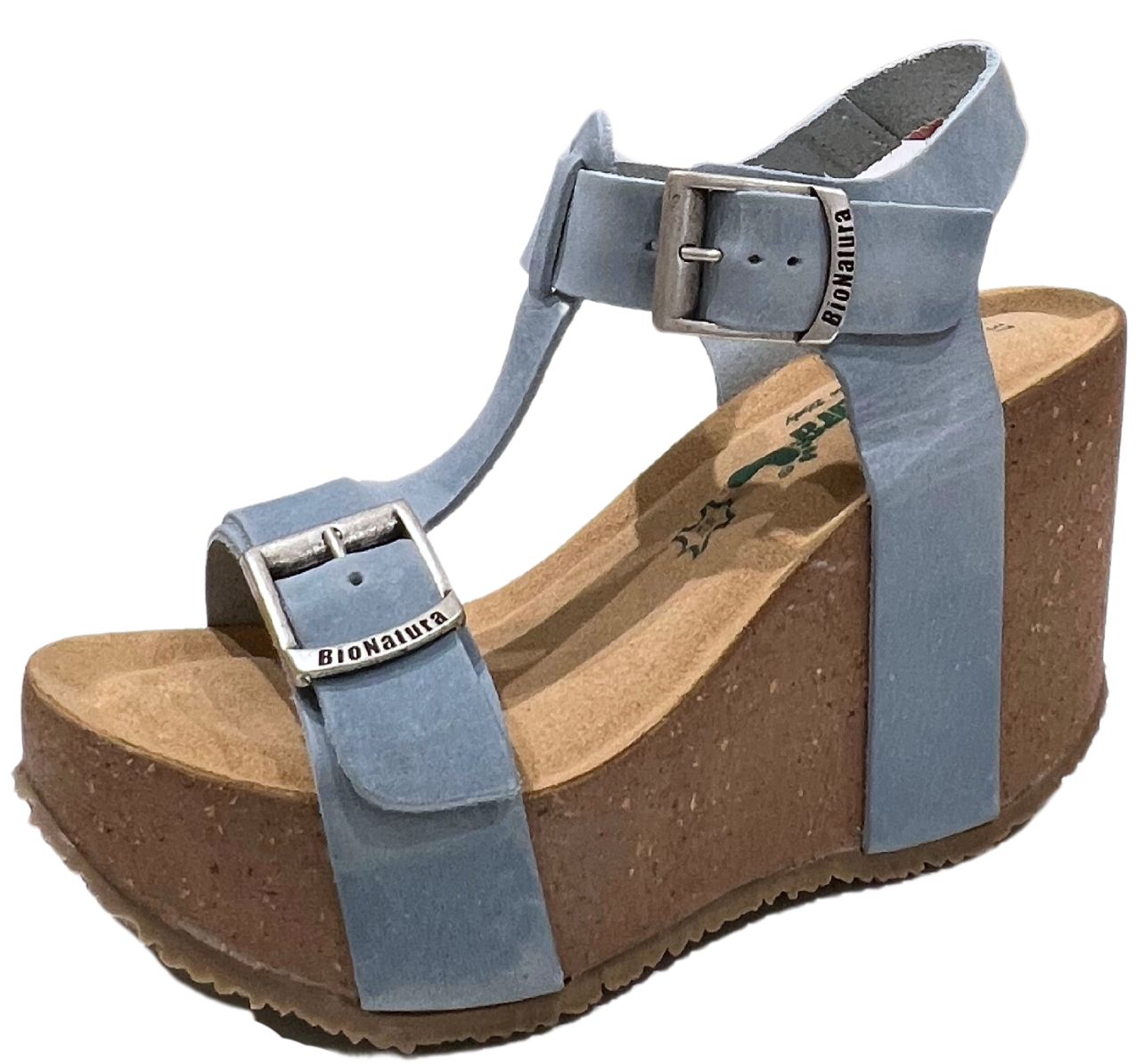 Sandalo Azzurro Zeppa Alta 29A2254