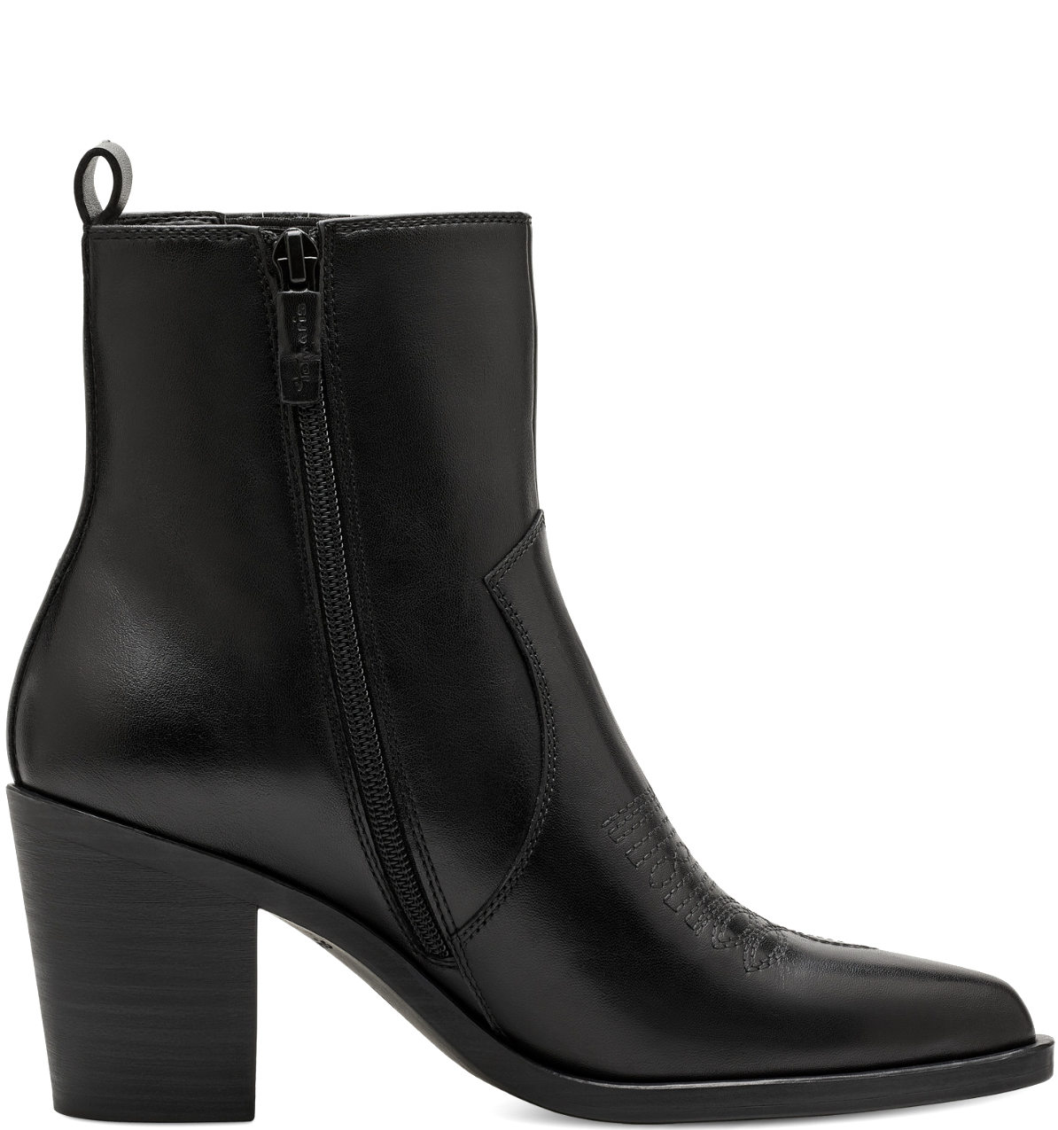 Stivaletto Texano Tacco Alto Nero 25053 - immagine 2