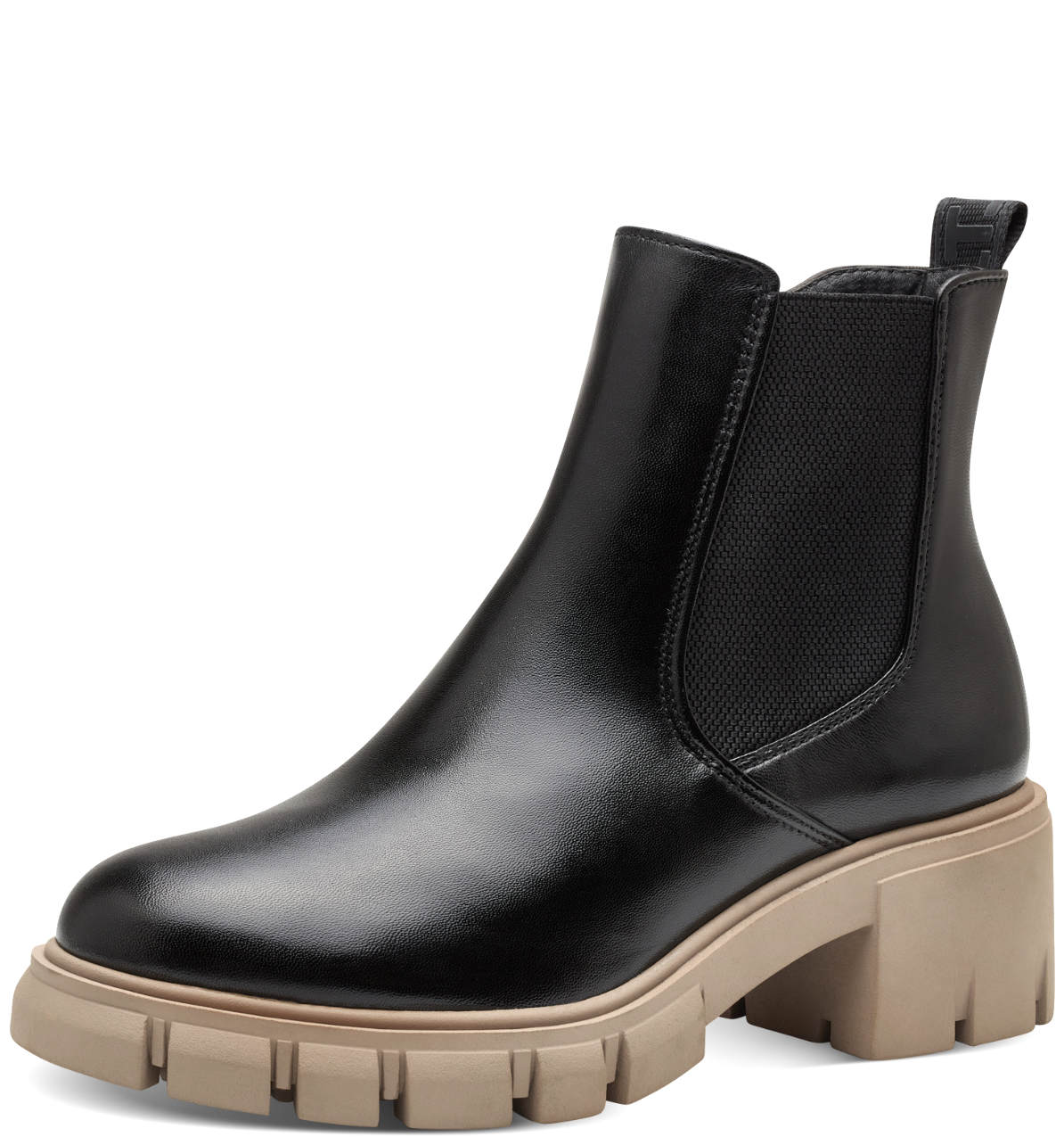 Stivaletto Nero Fondo Carrarmato 25419