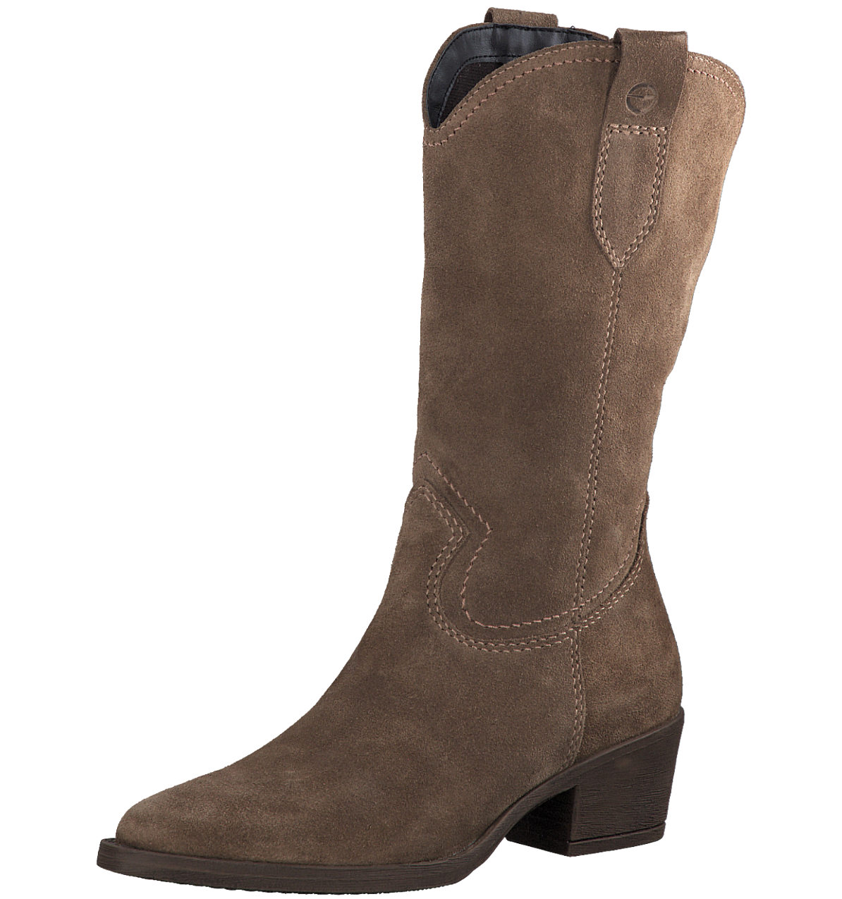Stivale Texano Marrone Tacco Medio 25701