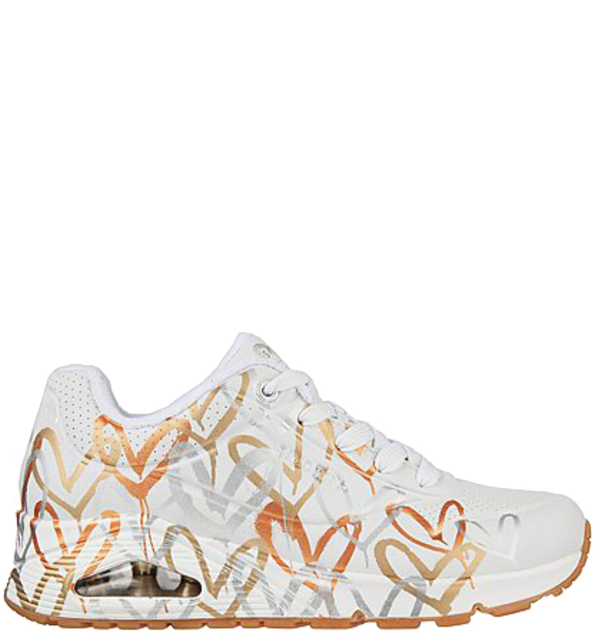 Sneaker bianca oro 155523WTGD