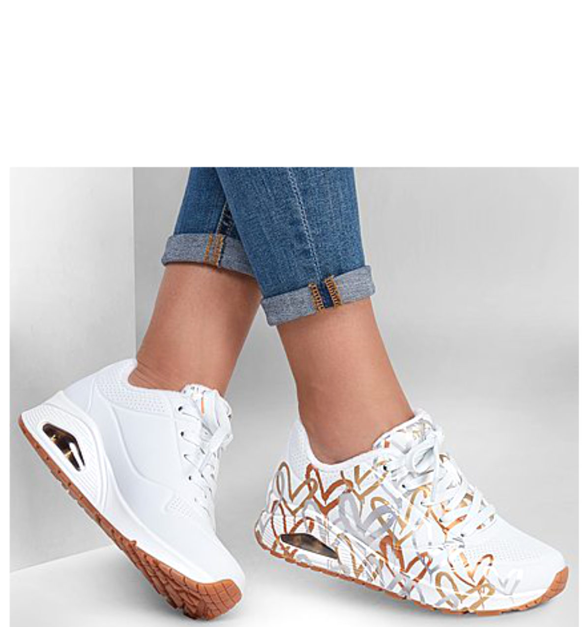 Sneaker bianca oro 155523WTGD - immagine 2