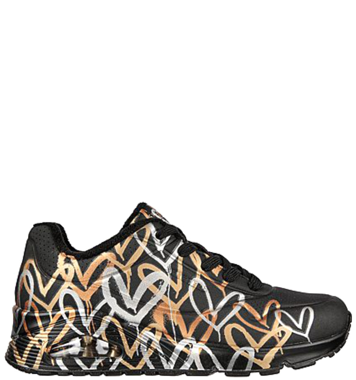 Sneaker nera oro 155523BKGD