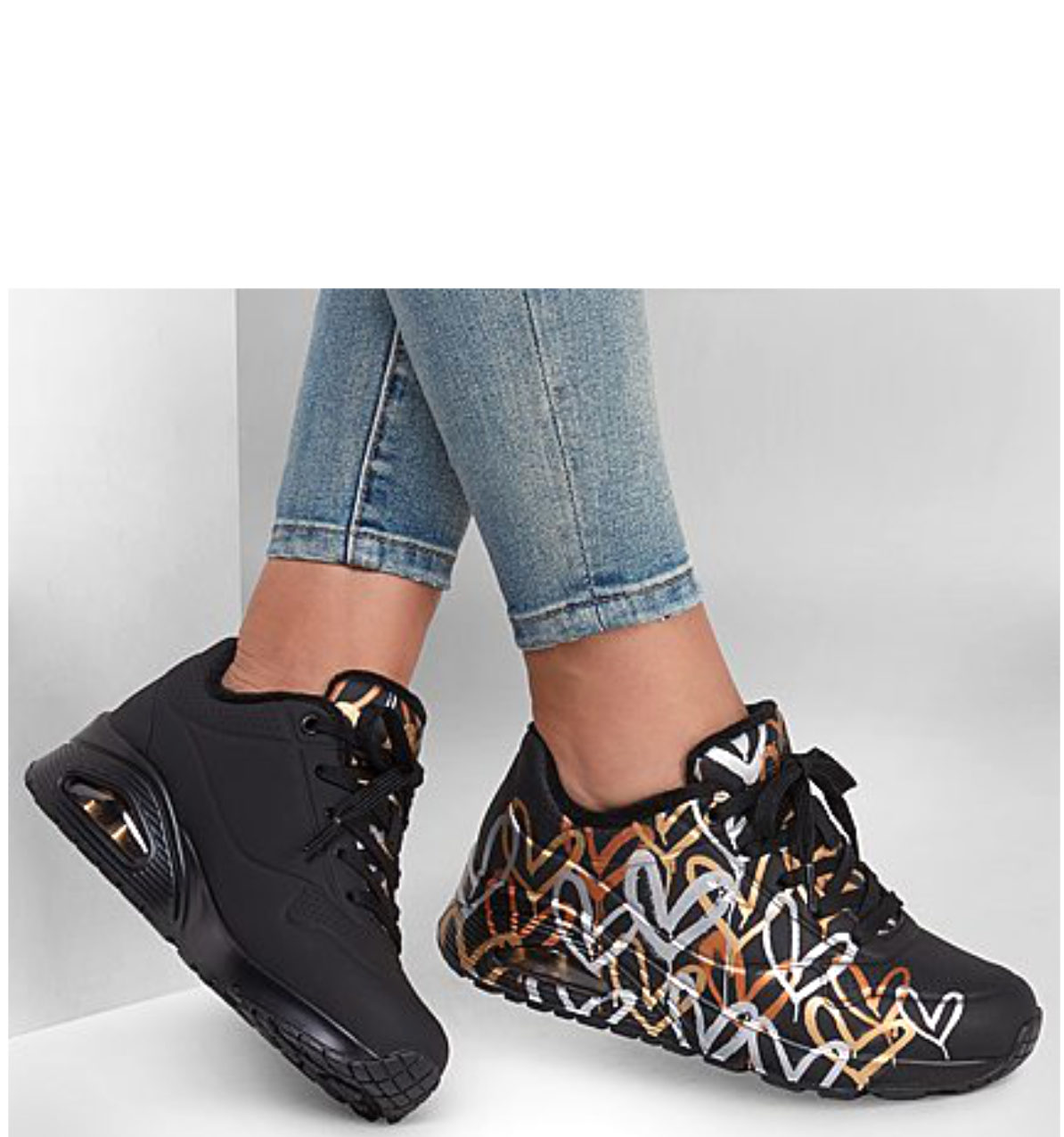 Sneaker nera oro 155523BKGD - immagine 2