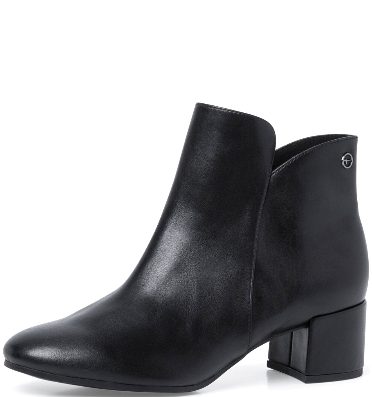 Stivaletto nero tacco medio 25382