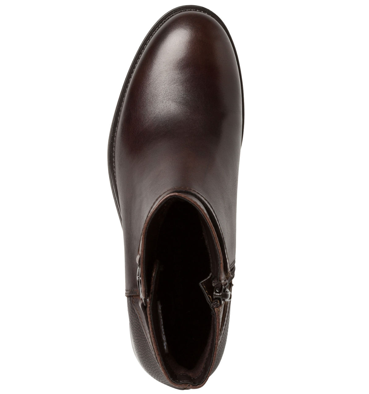 Stivaletto marrone scuro tacco medio 25017 - immagine 2