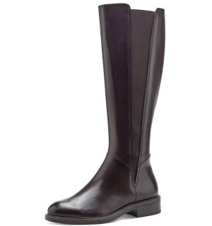 Stivale Marrone Scuro Tacco Basso 25521